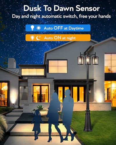 Image of Gleamz Lamp Posts Outdoor Lighting, Hardwired Outdoor Post Light for Yard