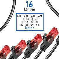 BIGtec LAN Kabel 30m Netzwerkkabel schwarz Gigabit Ethernet Kabel RJ45 Stecker Patchkabel für Patchpanel Netzwerk Switch Gaming PC kompatibel Playstation 5 PS5 XBOX Nintendo Switch 2 -Station 30 Meter – Ansicht 6