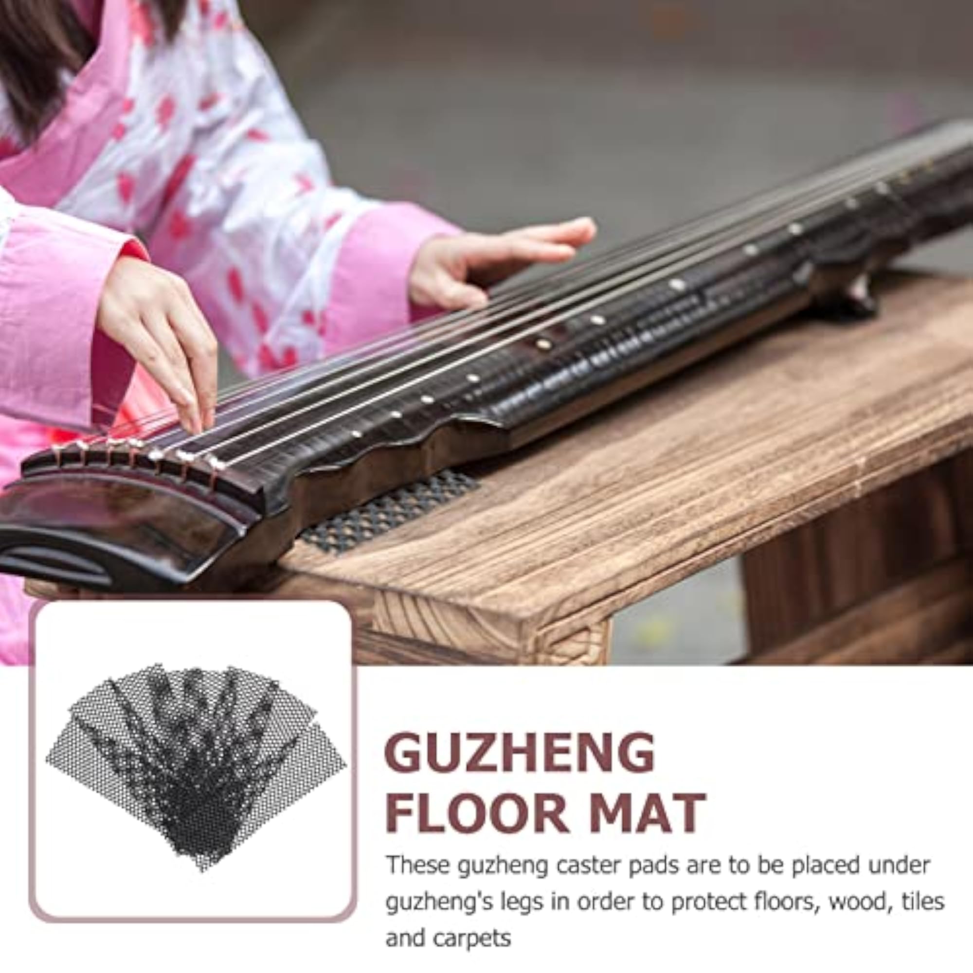4 Pairs Guzheng Foot Pads for Anti-Skid Protection
