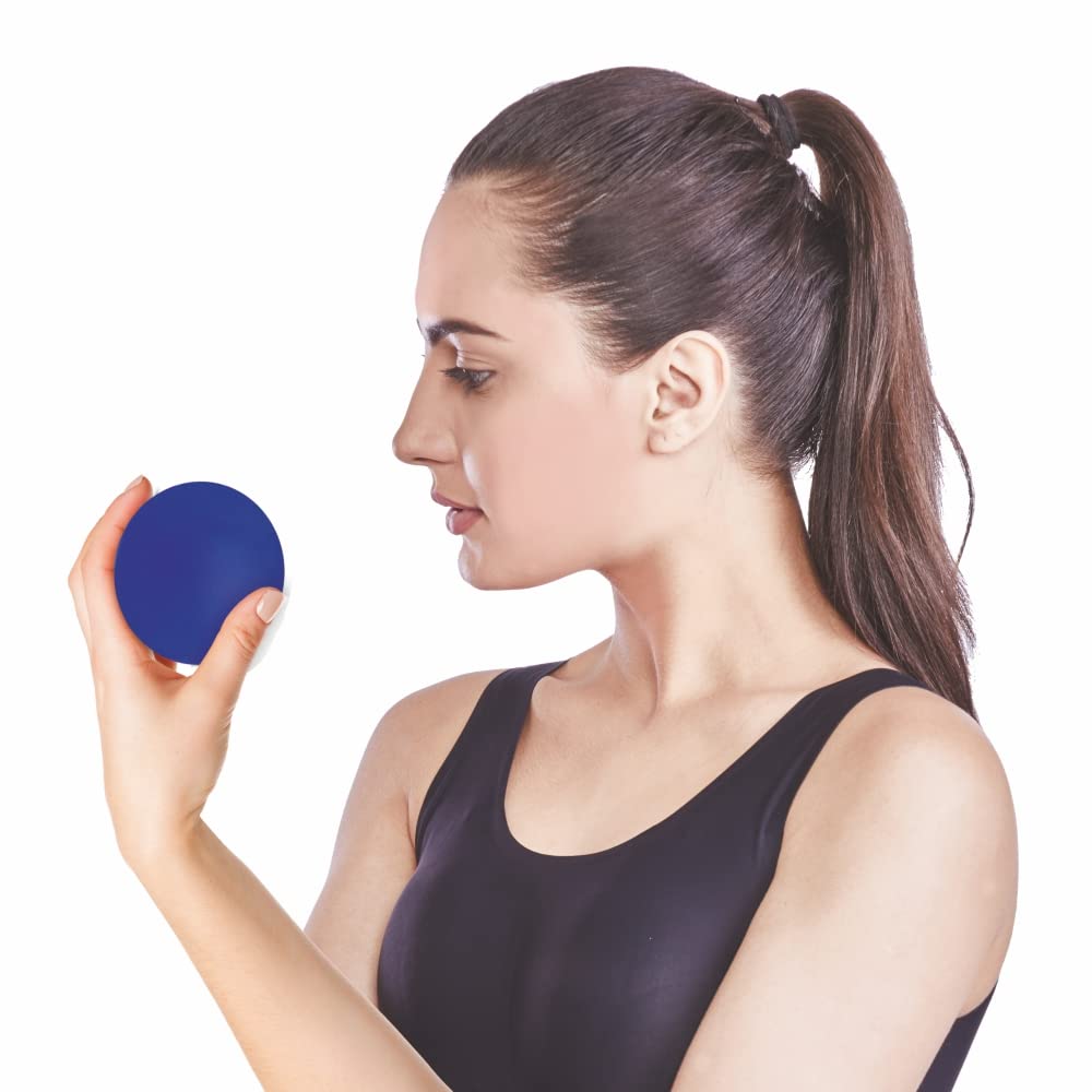 Vissco Flexiball, Stress Relief & Ideal to exercise muscles of the finger, wrist and forearm, Use it for Hand and finger strengthening exercises, Stress Buster- Hard (Blue)