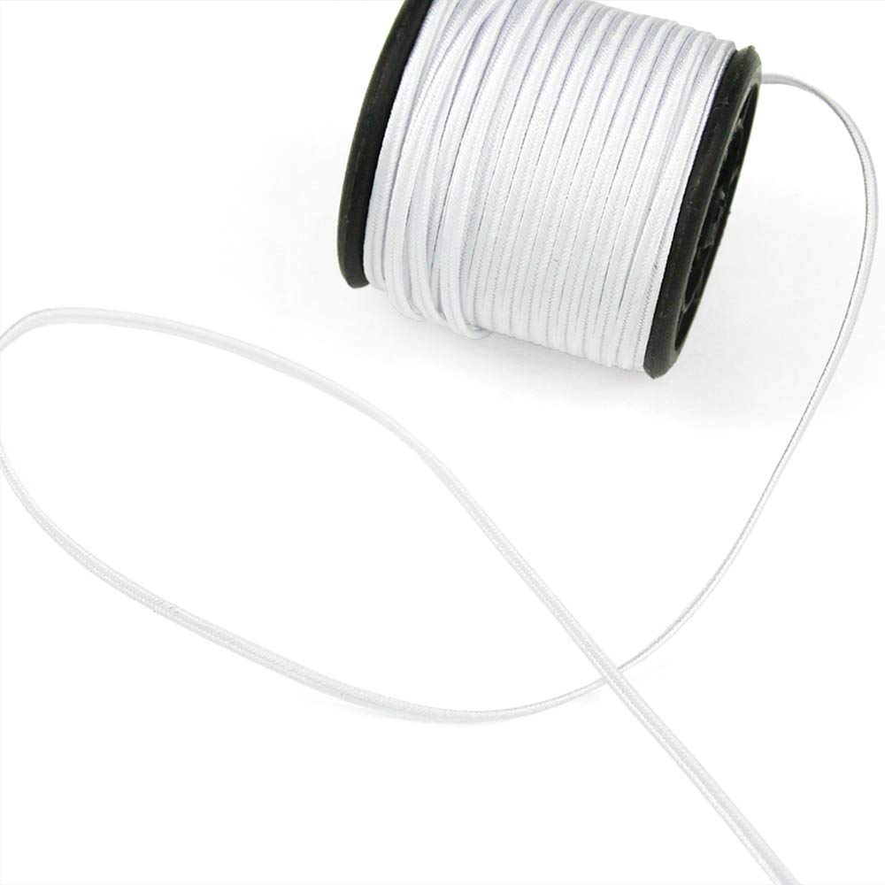 Bizet 3mm Shiny White Soutache, Sold by The Yard