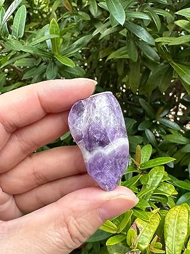Image of 1 /2 LB Chevron Amethyst Tumbled Stones, Polished Chevron Amethyst Gemstone, Chevron Amethyst Healing Crystals (Chevron Amethyst)