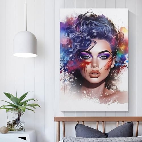 Art impression aquarelle fille cadeau ideal anniversaire et decoration