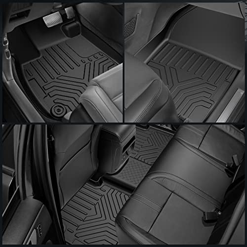 Floor Cargo Mat Trunk Liner Compatible With Crv Cr-V, All-Weather Guard Heavy Duty Tpe Rubber Floor Cargo Trunk Mat Liner, Full Set, Black, Oem #TOP1