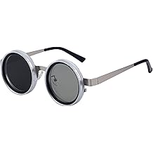 Men's Nine-Step Manual Adjustable Zoom Sunglasses Glare-Resistant Round-Frame UV Protection