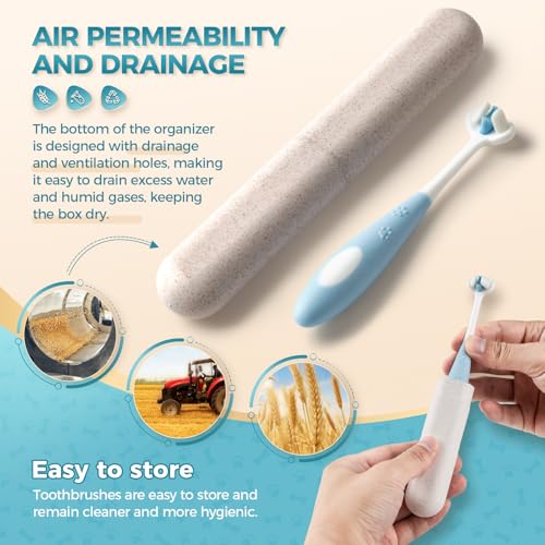 Gluckelk 2 escovas de dentes de 3 lados, escovas de dentes para filhotes, cerdas nano ultra macias,