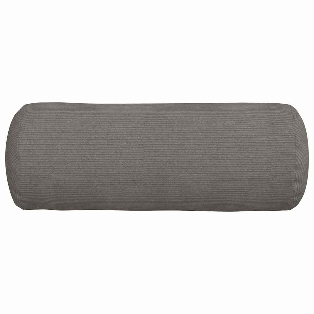 2er Set Bolsterkissen Hellgrau 25x70 cm Nackenrolle Cord | Weiche Nackenrollen aus Cordstoff mit Reißverschluss für gemütliche Stunden im Schlafzimmer und Wohnzimmer.