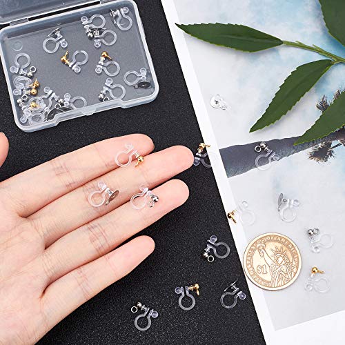 Unicraftale About 30Pcs 3 Styles Clip-On Earring Component 304 Stainless Steel Findings Golden & Stainless Steel Color Clip-On Earring With Loop For Diy Earring Jewelry Making #TOP3