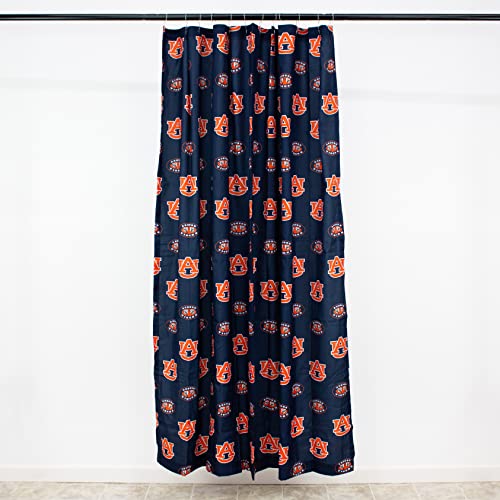Image of College Covers Everything Comfy Auburn Tigers Bright and Colorful Shower Curtain Cover 70 inch x 72 inch