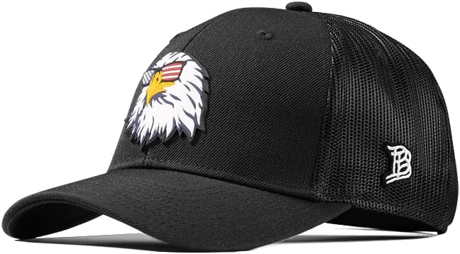Branded Bills Party Eagle PVC Curved Trucker, Snapback Closure, Lightweight, Comfortable Baseball Cap