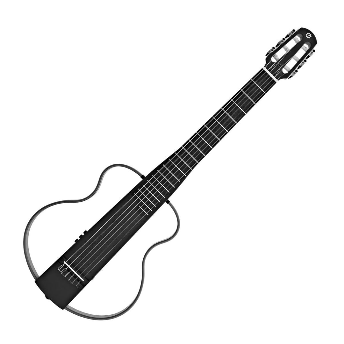 Chitarra da viaggio G4M Solus, corde di nylon | Ideale per la pratica silenziosa e il viaggio, uscita cuffie e ingresso aux, telaio staccabile per un viaggio compatto