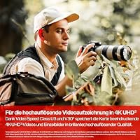 SANDISK Extreme PRO SD UHS-I-Karte 128 GB (bis zu 250 MB/s Lesegeschwindigkeit und 120 MB/s Schreibgeschwindigkeit, 4K-UHD-Video, U3, V30) Sandisk App – Ansicht 2