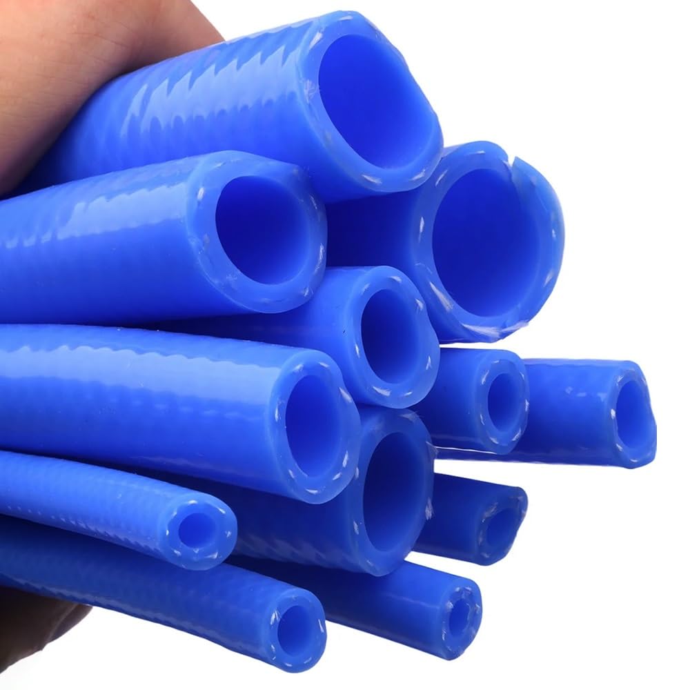 Tubo Trenzado De Silicona De Grado Alimenticio Azul, Opciones De 1M/2M/5M, ID4-ID19mm, Manguera Flexible Resistente Al Calor Y Al Frío For Dispensadores De Agua(5M,ID14mm x OD21mm)