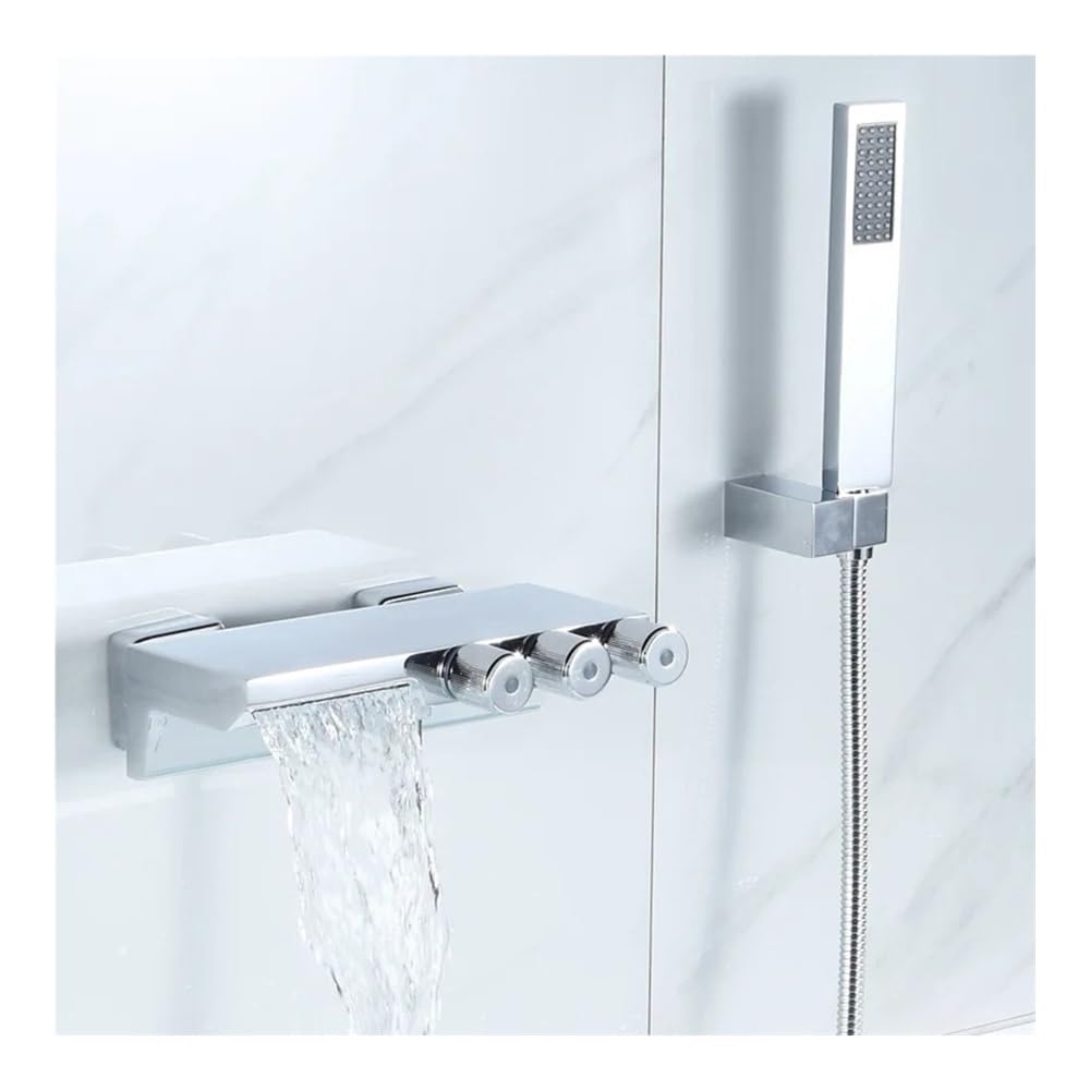Blyqxs Chrome Large Flow Waterfall Bathtub Faucet Gly62