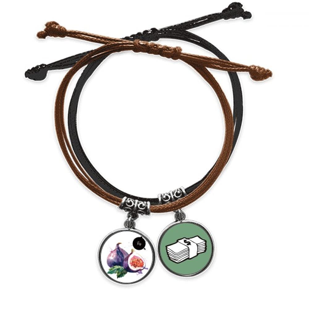Pulsera guayaba de cuerda mano cadena cuero fruta sana 3