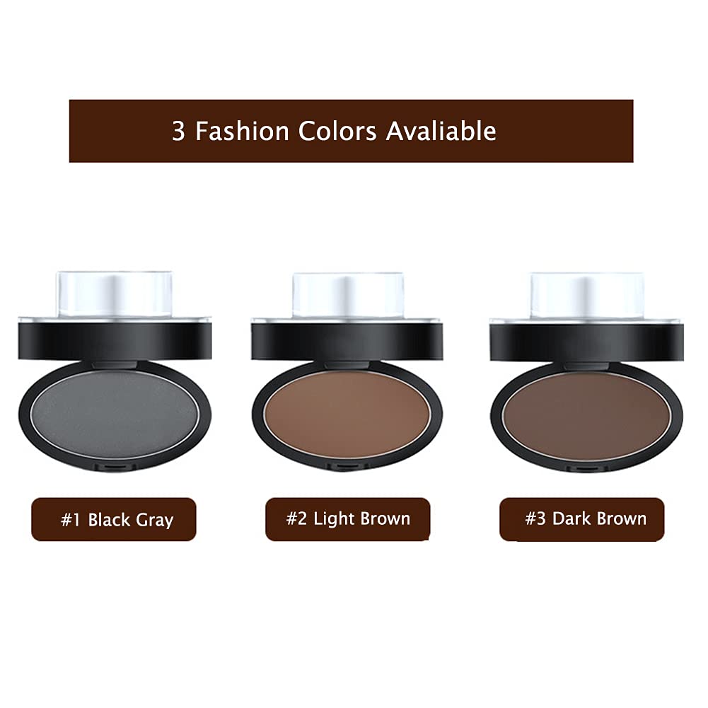Proszek do stempla na brwi Perfect Eyebrow Power Seal Nature Brow Stamp Narzędzie do makijażu Delikatny kształt brwi dla profesjonalistów i początkujących (#4 Czarno-szary)