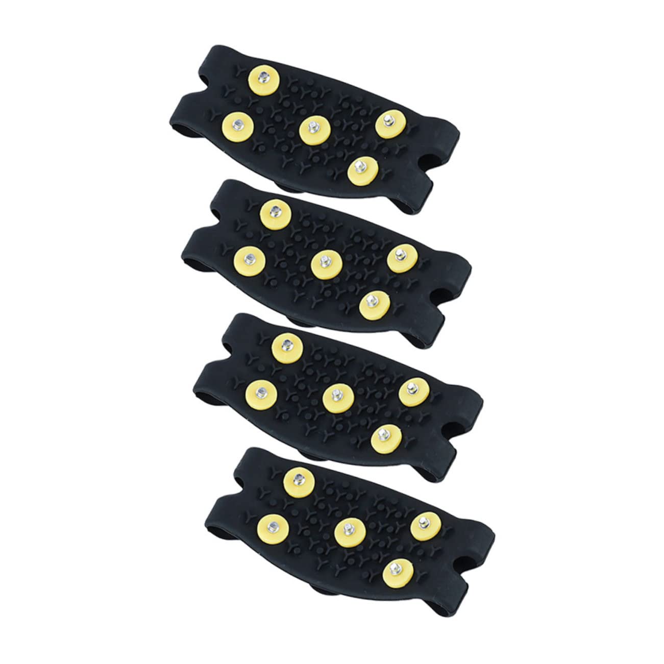 TOGEVAL 6pairs Crampon Spikes for Shoes Non- Ice Grippers Lightweight and Portable Foot Cover for Climbing Hiking and Activities TPE Material for