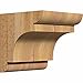 Ekena Millwork COR06X14X14YOR01SDF Yorktown Smooth Corbel w/Backplate Rustic Wood Corbels, 5 1/2"W x 14"D x 14"H, Douglas Fir