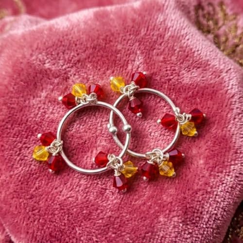 Image of Parasmoni Jewellers Silver Laddu Gopal Payal | Red Bead Anklet for God Idol | Religious Jewellery
