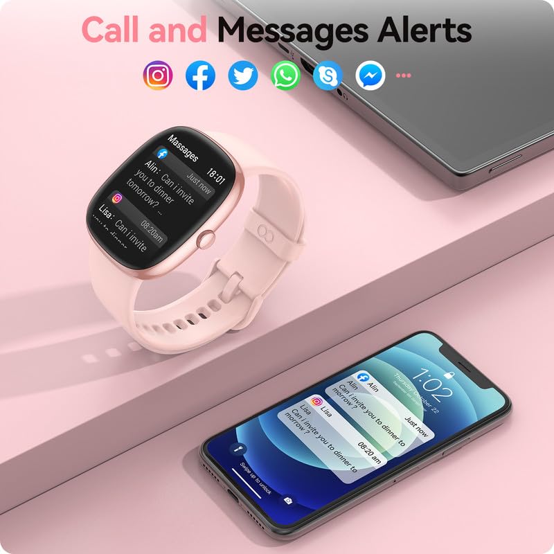 VPSTAY Smart Watch Fitness Tracker with 24/7 Heart Rate Sleep Blood Oxygen Monitor, 1.3oz 1.69" HD 10 Day Battery Life Step Calorie Counter Activity Fitness Watches for Men Women, iOS Android