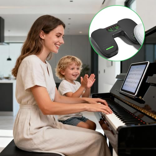 10-in-1 Bluetooth Page Turner Pedal – Drahtloses Fußpedal Lautloses Seitenwendepedal für Musiknoten, iPad, Tablet, E-Reader – Inkl. Anti-Rutsch-Design & Multi-Software-Unterstützung