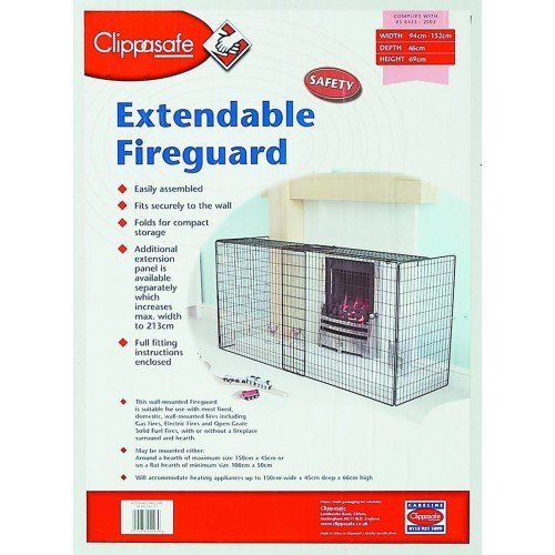 Clippasafe Extendable Fireguard - Baby Safety