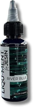 COLORBERRY LIQU-Ment Liquid Pigment for JESIN, KERACAST, and Casting Powders Water-Based Colorant for DIY Art, Crafts, and Resin Projects 50ml Bottle River Blue