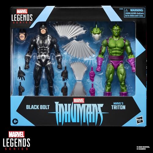 Marvel Legends Series, Pack de 2 Figurines Inhumans Black Bolt et Marvel’s Triton