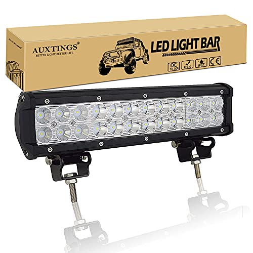AUXTINGS 12 inch 72W Led Work Light Bar Spot Flood Combo Off road Lamp Lights Lighting for Jeep off road Van Camper Wagon ATV AWD SUV 4WD 4x4 Pickup Van with Mounting Bracket