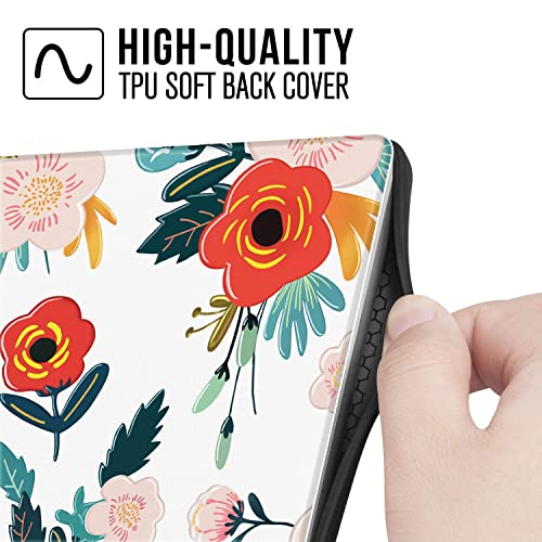Ayotu Colorful Case For All-New Kindle Oasis (10Th Gen, 2019 Release & 9Th Gen, 2017 Release) Pu Leather Smart Waterproof Cover,Auto Wake/Sleep,Only Fits All-New 7” Kindle Oasis,Ko Flowers #TOP4