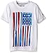 adidas Big Boys 30S Short Sleeve Tee Baseball Flag, White, Large