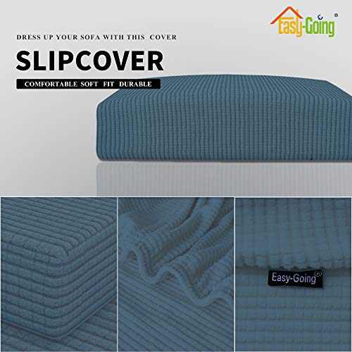 Image of Easy-Going Stretch 1 Piece Loveseat Couch Cushion Cover for Sofa