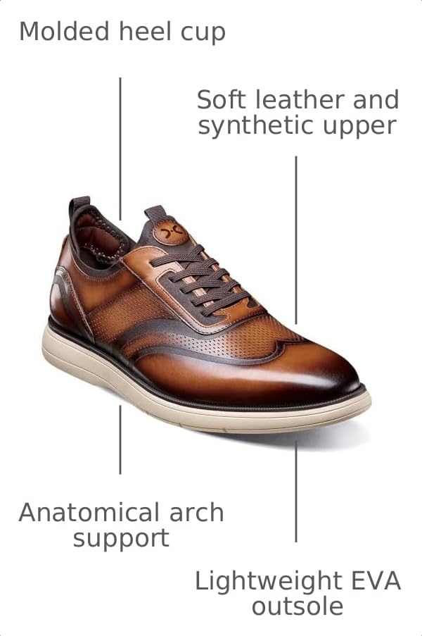 Image of Stacy Adams Edgewood Wing Tip Elastic Lace