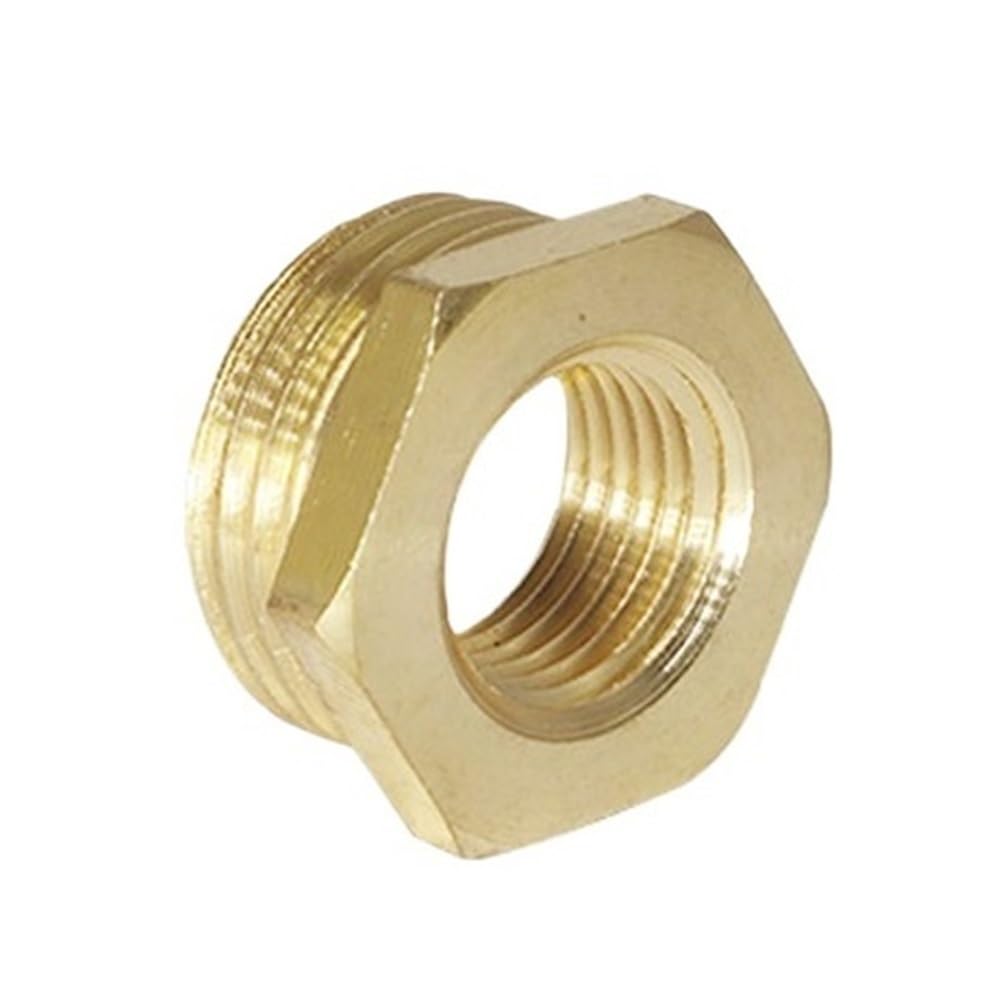 Samlng Women's One Color Brass Hex Bushing Reducer Pipe Fitting - Bsp To Male Conversion Connector For Water Coupling, 1 Piece(1/8X3/8In)