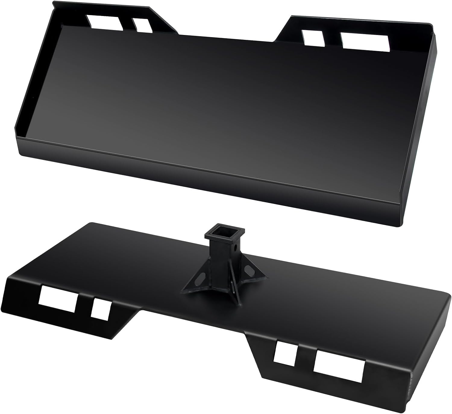 AHLOKI Heavy Duty 1/4" Thick 3/8" Top Bar Quick Tach Attachment Mount Plate, Universal Skid Steer Attachment Plate Durable and Easy to Install, Compatible with Bobcat and Other Models