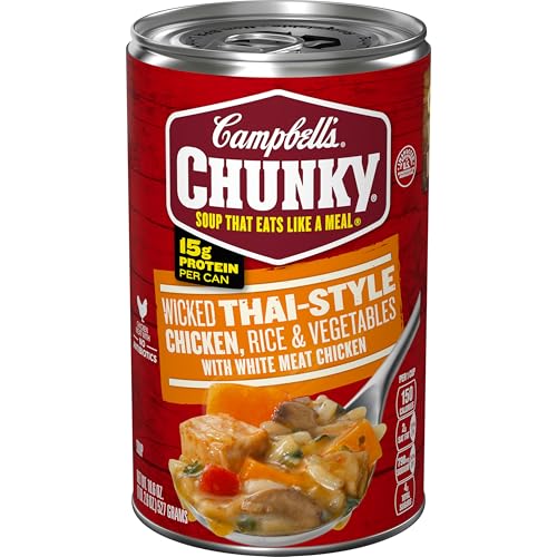 Image of Campbell's Chunky Wicked Thai-Style Chicken, Rice & Vegetable Soup, 18.6 Oz