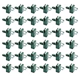 Aqbau® Set 50 st. Spanndrahthalter Grün mit Hakennagel, Maschendrahtzaun zubehör, Drahthalter für Maschendrahtzaunfür, für stabile und langlebige auninstallationen, UV-beständig