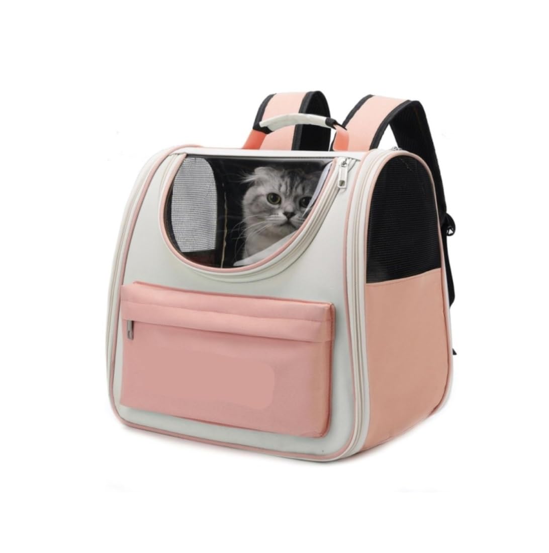Trasportino Gatto Cane Zaino per Animali Domestici Zaino per Gatti Zaino A Bolle Borsa per Cani per Cani di Piccola Taglia E Cuccioli Zaino per Cani da Trasporto Borsa Trasportino Cane(Pink)