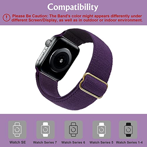 Image of Arae Stretchy WatchBand Compatible for Apple Watch Band 49 /45 /44 /42 /41 /40mm /38mm Comfortable Adjustable Sport Band for iWatch Series 10 9 8 7 6 5 4 SE 3 2 1 Women Men