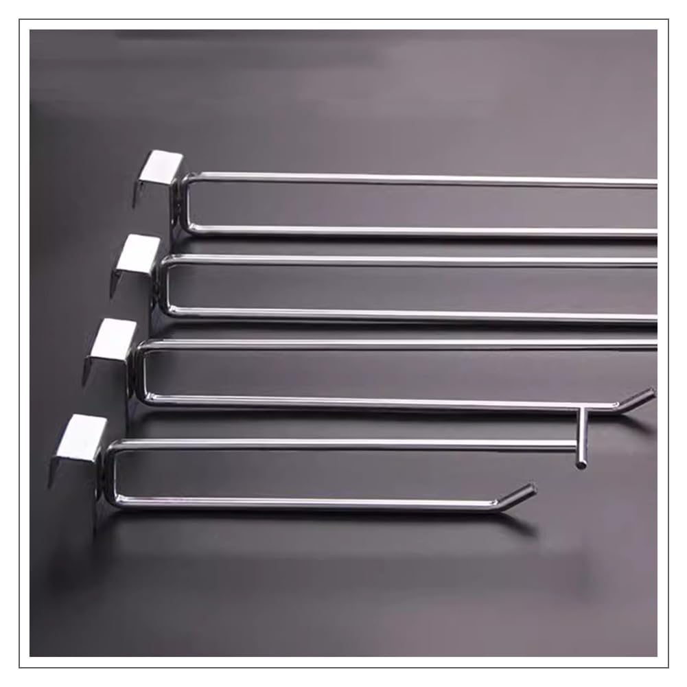 HPTHLY 20Pcs Slatwall Gridwall Hooks, 5.5Mm Thickness Panel Display Slat Wall Hooks, Metal Pegboard Display Hangers, for Retail Garage Organization (Long-20Cm-20Pcs)