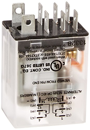 Relé DPDT 12V CC de enchufe estrecho con base cuadrada y contactos de 20A 2