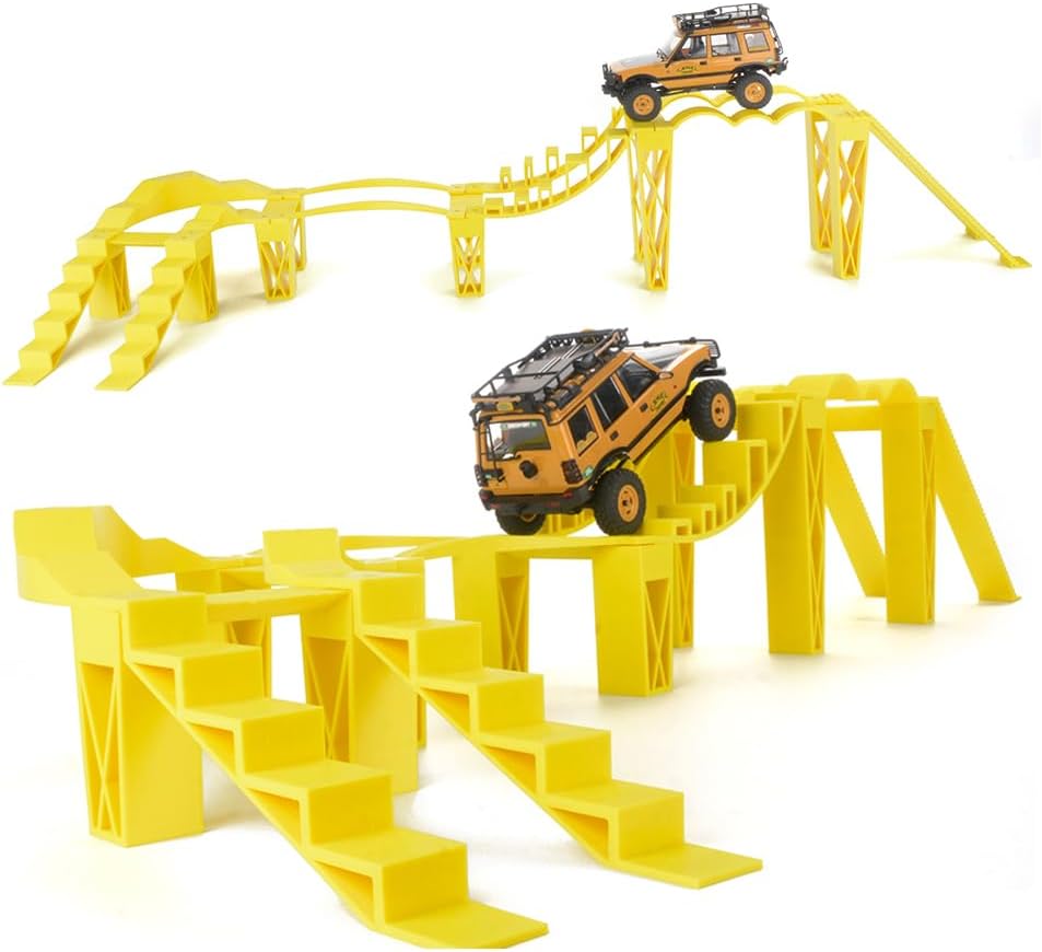 RC Remote Control Car Climbing and Balance Challenge Bridge 3D Printed - 1/24 & 1/18 Scale Off-Road Obstacle Course (Truck Not Included)