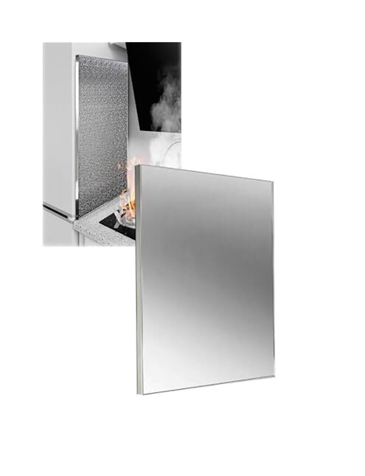 Panneau isolant en acier inoxydable pour réfrigérateur, panneau latéral pour cuisinière à gaz, barrière magnétique pour réfrigérateur, 120 x 60 cm