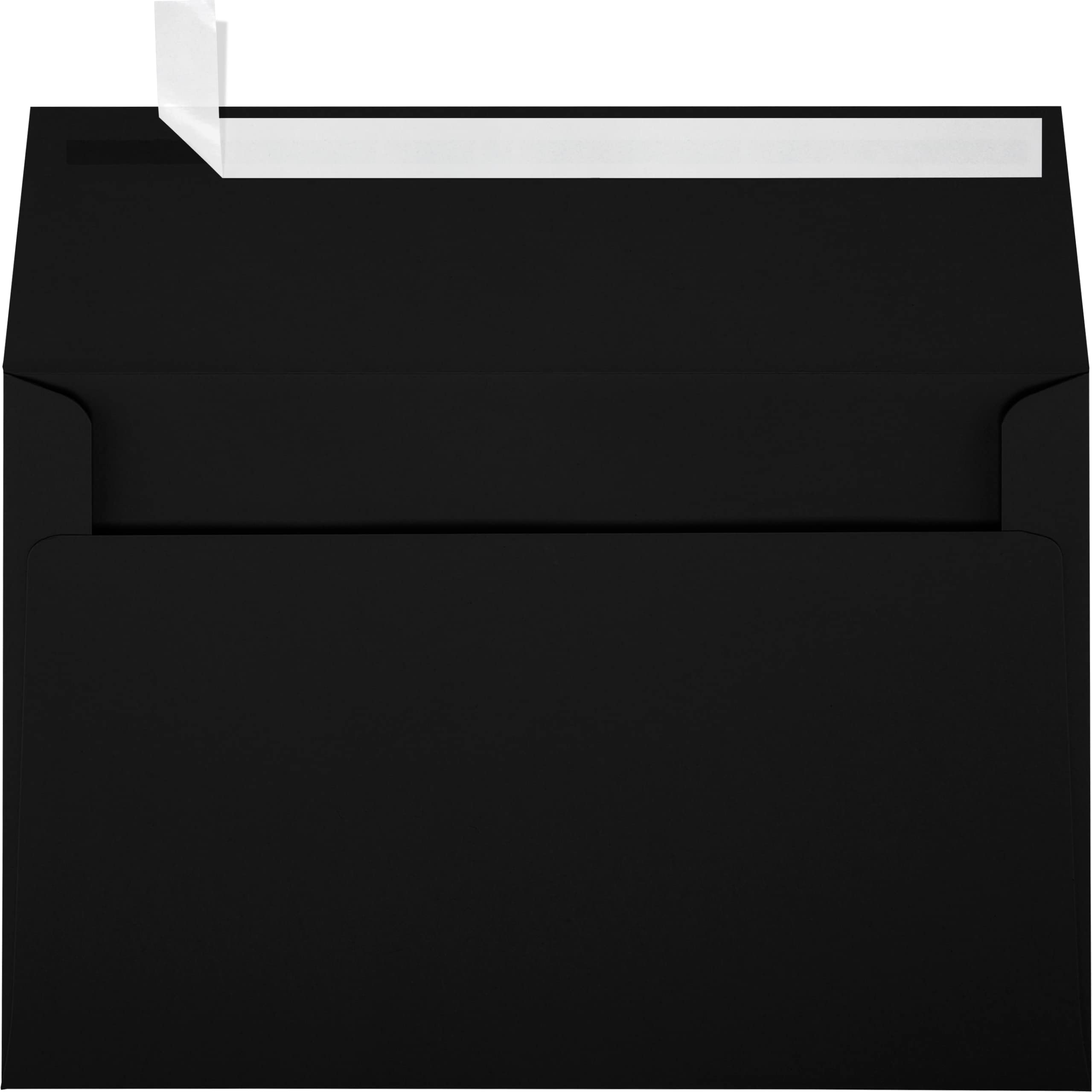 LUXPaper A9 Invitation Envelopes | Peel & Press | 5 3/4" x 8 3/4" | Midnight Black | 80lb. Text | 50 Qty