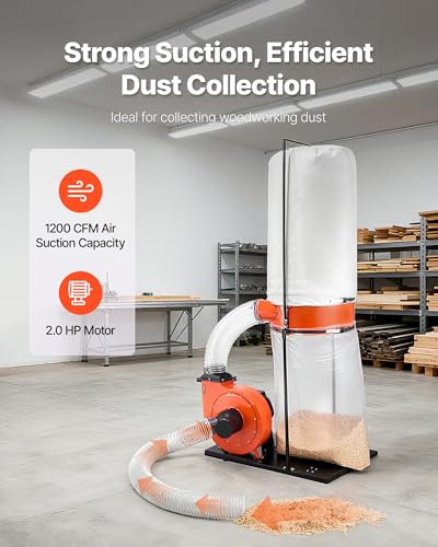 VEVOR 2.0HP 1200 CFM Dust Collector