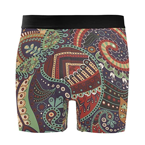 Bóxer para hombre Vnurnrn pack de 2 calzoncillos flor de arte antiguo elásticos