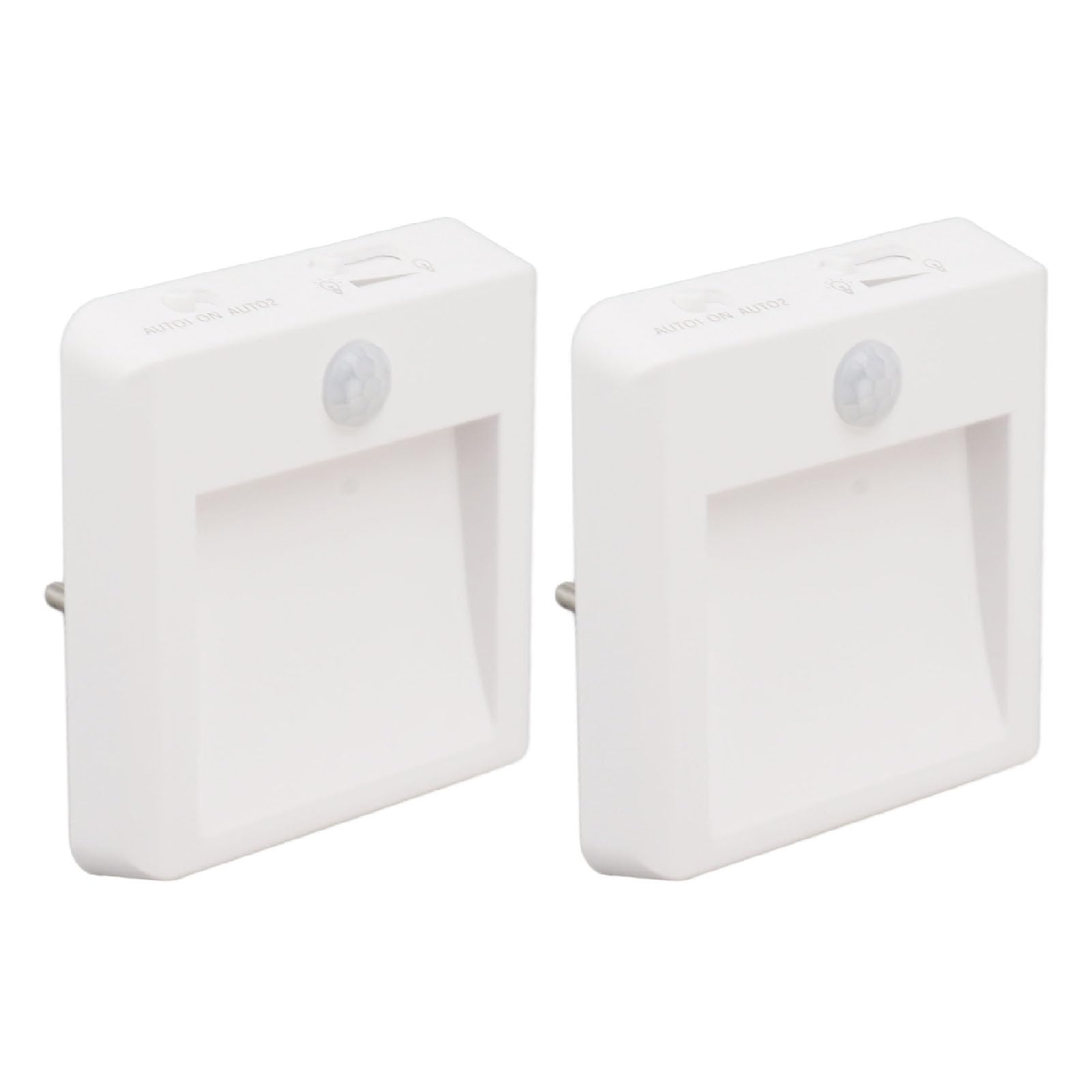 ViaGasaFamido 2pcs Plug-in Luce Notturna Mini Sensore di Movimento Luce Notturna a LED 2 Temperatura di Colore Dimmerabile luminosità Regolabile Luci Notturne da Parete per Bambini Camere da