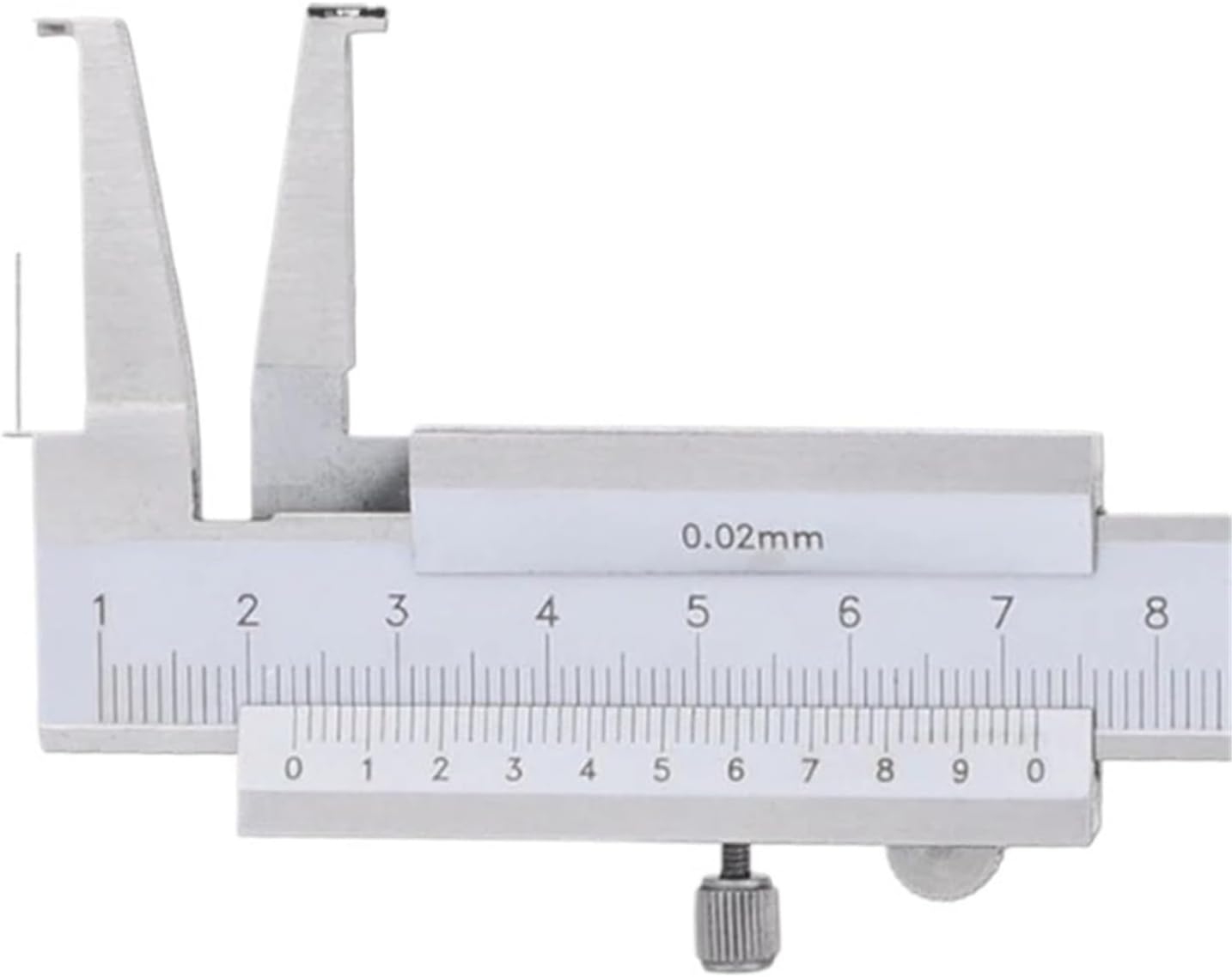 Double Inner Groove Vernier Caliper Single Claw Extended Inner Diameter Inner Circular Circlip Groove Measuring Caliper(10-160mm short claw)