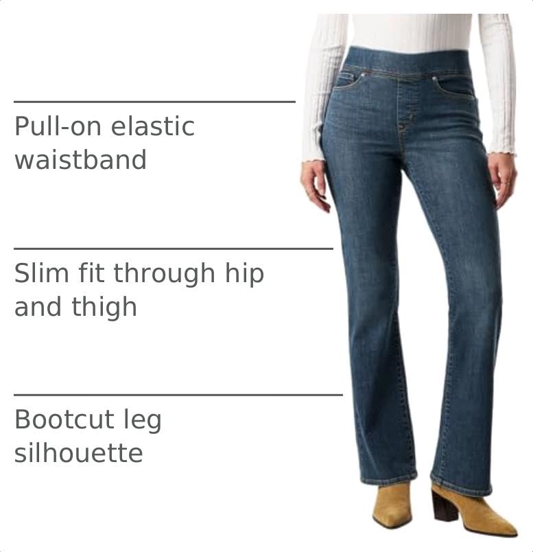 Levi Strauss Signature Gold Women's Totally Shaping Pull-on Bootcut Jeans High-Rise Stretch Denim (Also Available in Plus Size), (New) Whisper Blue, 12 Short - image 4