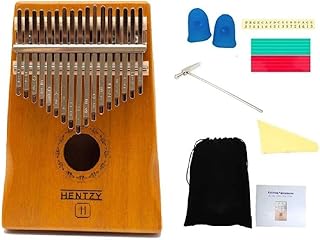 Kalimba 17 chaves piano de mão madeira mogno em c